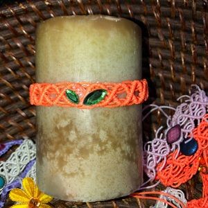 Candle decor lace wreath adjustable crystal NEW